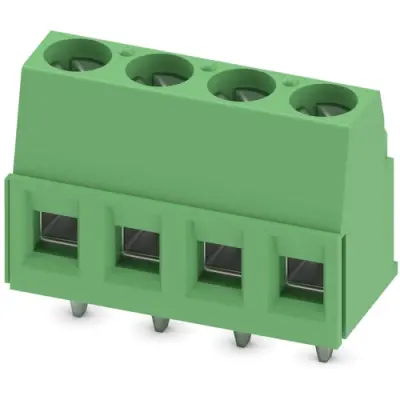 PCB terminal, 4 pole, pitch 5.08 mm, AWG 26-14, 17.5 A, screw connection, green, 1730146 - 1