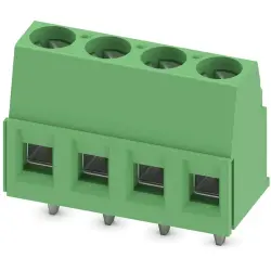 PCB terminal, 4 pole, pitch 5.08 mm, AWG 26-14, 17.5 A, screw connection, green, 1730146