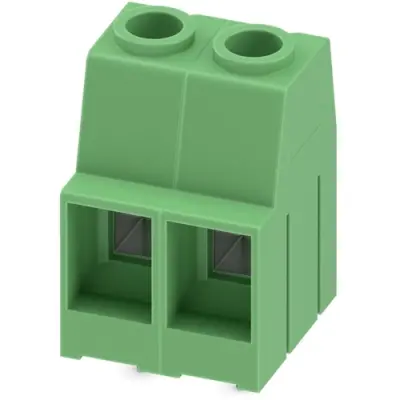 PCB terminal, 2 pole, pitch 10.16 mm, AWG 20-6, 76 A, screw connection, green, 1929517 - 1