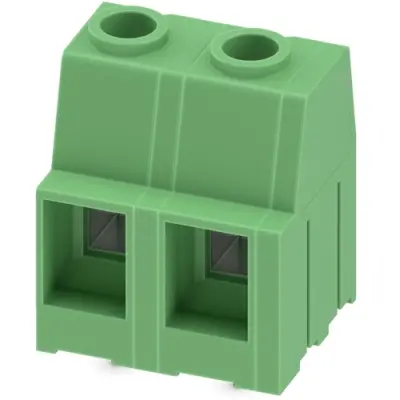 PCB terminal, 2 pole, pitch 12.7 mm, AWG 20-6, 76 A, screw connection, green, 1929533 - 1