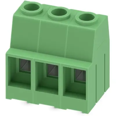 PCB terminal, 3 pole, pitch 10.16 mm, AWG 20-6, 76 A, screw connection, green, 1929520 - 1