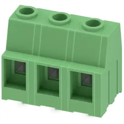 PCB terminal, 3 pole, pitch 12.7 mm, AWG 20-6, 76 A, screw connection, green, 1929546