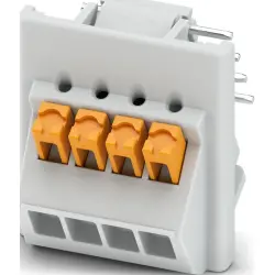 PCB terminal, 4 pole, pitch 3.5 mm, AWG 24-16, 8 A, push-in, light gray, 1474479