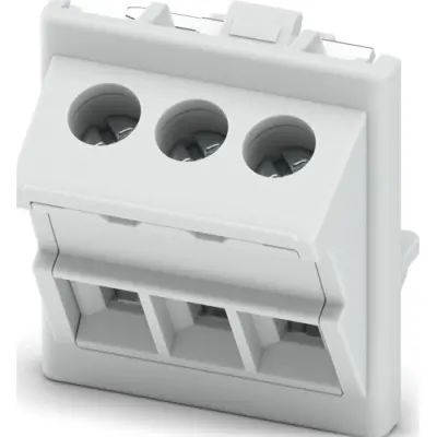 PCB terminal, 3 pole, pitch 5 mm, AWG 26-14, 24 A, screw connection, light gray, 1380485 - 1