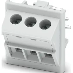 PCB terminal, 3 pole, pitch 5 mm, AWG 26-14, 24 A, screw connection, light gray, 1380146