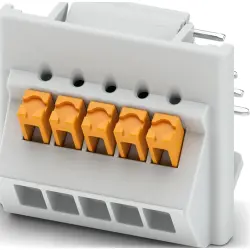 PCB terminal, 5 pole, pitch 3.5 mm, AWG 24-16, 8 A, push-in, light gray, 1474499