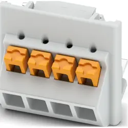 PCB terminal, 4 pole, pitch 5 mm, AWG 24-14, 18 A, push-in, light gray, 1474487