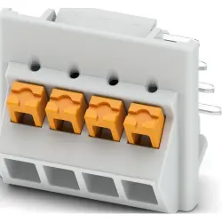 PCB terminal, 4 pole, pitch 5 mm, AWG 24-14, 18 A, push-in, light gray, 1474491