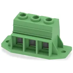 PCB terminal, 3 pole, pitch 15 mm, AWG 20-2, 125 A, screw connection, green, 1932504