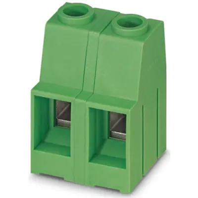 PCB terminal, 3 pole, pitch 12.7 mm, AWG 20-6, 76 A, screw connection, green, 1704182 - 1