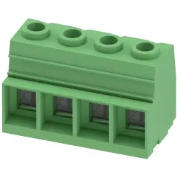 PCB terminal, 4 pole, pitch 15 mm, AWG 20-2, 125 A, screw connection, green, 1932601