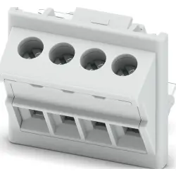 PCB terminal, 4 pole, pitch 5 mm, AWG 26-14, 24 A, screw connection, light gray, 1380293