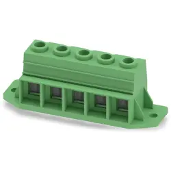PCB terminal, 5 pole, pitch 15 mm, AWG 20-2, 125 A, screw connection, green, 1932520