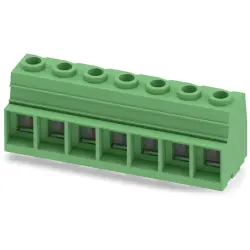 PCB terminal, 7 pole, pitch 15 mm, AWG 20-2, 125 A, screw connection, green, 1932630