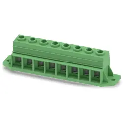 PCB terminal, 8 pole, pitch 15 mm, AWG 20-2, 125 A, screw connection, green, 1932559