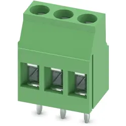 PCB terminal, 3 pole, pitch 5 mm, AWG 24-12, 24 A, screw connection, green, 1714036