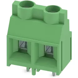 PCB terminal, 2 pole, pitch 9.52 mm, AWG 24-10, 32 A, screw connection, green, 1710072