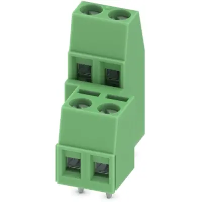 PCB terminal, 4 pole, pitch 5.08 mm, AWG 26-14, 17.5 A, screw connection, green, 1725038 - 1