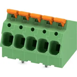 PCB terminal, 5 pole, pitch 7.5 mm, AWG 22-8, 41 A, push-in, green, 1098178