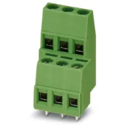 PCB terminal, 6 pole, pitch 5 mm, AWG 26-14, 17.5 A, screw connection, green, 1725025