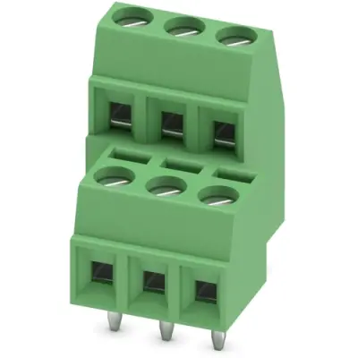 PCB terminal, 6 pole, pitch 3.81 mm, AWG 26-16, 8 A, screw connection, green, 1708039 - 1