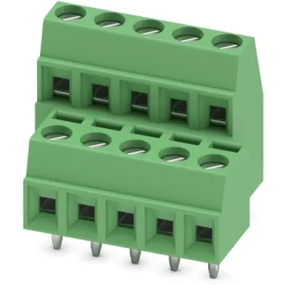 PCB terminal, 10 pole, pitch 3.81 mm, AWG 26-16, 8 A, screw connection, green, 1708055 - 1