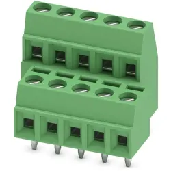 PCB terminal, 10 pole, pitch 3.81 mm, AWG 26-16, 8 A, screw connection, green, 1708055