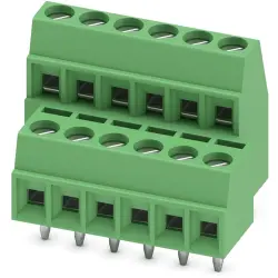 PCB terminal, 12 pole, pitch 3.81 mm, AWG 26-16, 8 A, screw connection, green, 1708068