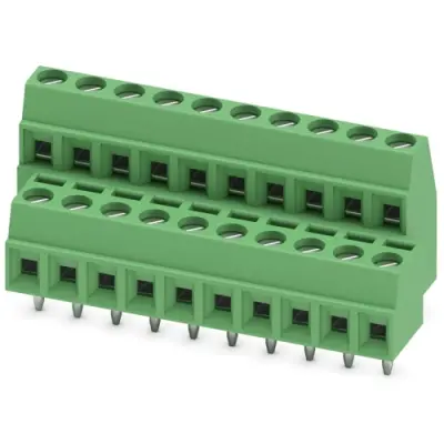 PCB terminal, 20 pole, pitch 3.81 mm, AWG 26-16, 8 A, screw connection, green, 1708110 - 1