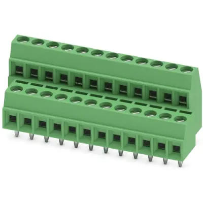 PCB terminal, 24 pole, pitch 3.5 mm, AWG 26-16, 8 A, screw connection, green, 1751497 - 1