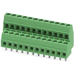 PCB terminal, 24 pole, pitch 3.5 mm, AWG 26-16, 8 A, screw connection, green, 1751497