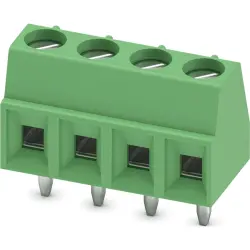 PCB terminal, 4 pole, pitch 3.81 mm, AWG 26-16, 17.5 A, screw connection, green, 1727036