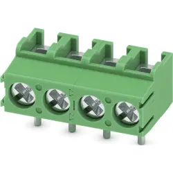 PCB terminal, 4 pole, pitch 5 mm, AWG 26-14, 17.5 A, screw connection, green, 1935336
