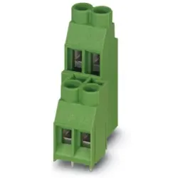 PCB terminal, 2 pole, pitch 6.35 mm, AWG 24-10, 41 A, screw connection, green, 1719031
