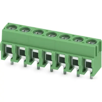 PCB terminal, 7 pole, pitch 5 mm, AWG 26-14, 17.5 A, screw connection, green, 1935213 - 1