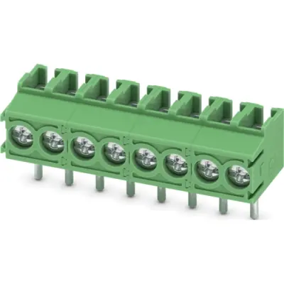 PCB terminal, 8 pole, pitch 3.5 mm, AWG 26-16, 17.5 A, screw connection, green, 1984824 - 1