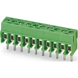 PCB terminal, 9 pole, pitch 3.5 mm, AWG 26-16, 17.5 A, screw connection, green, 1984688