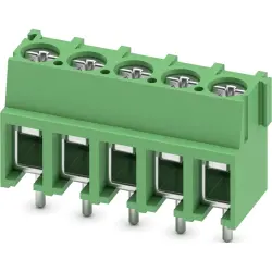 PCB terminal, 5 pole, pitch 5 mm, AWG 20-10, 32 A, screw connection, green, 1935802