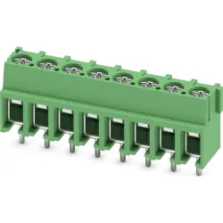 PCB terminal, 8 pole, pitch 5 mm, AWG 20-10, 32 A, screw connection, green, 1935831