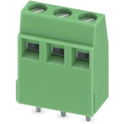 PCB terminal, 3 pole, pitch 5.08 mm, AWG 26-16, 13.5 A, screw connection, green, 1731831 - 1