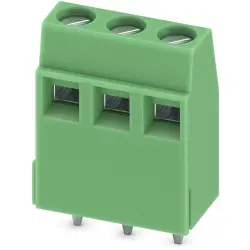 PCB terminal, 3 pole, pitch 5.08 mm, AWG 26-16, 13.5 A, screw connection, green, 1731831