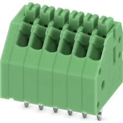 PCB terminal, 6 pole, pitch 2.5 mm, AWG 24-20, 2 A, push-in, green, 1989780