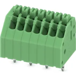 PCB terminal, 7 pole, pitch 2.5 mm, AWG 24-20, 2 A, push-in, green, 1990054