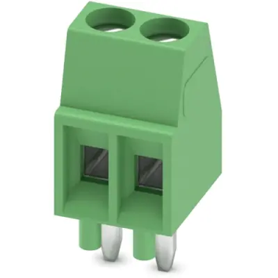 PCB terminal, 2 pole, pitch 2.54 mm, AWG 26-20, 6 A, screw connection, green, 1725656 - 1