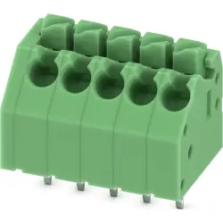 PCB terminal, 5 pole, pitch 3.5 mm, AWG 24-16, 8 A, push-in, green, 1984992