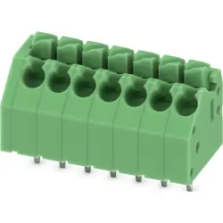 PCB terminal, 7 pole, pitch 3.5 mm, AWG 24-16, 8 A, push-in, green, 1985014