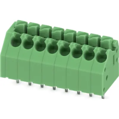 PCB terminal, 8 pole, pitch 3.5 mm, AWG 24-16, 8 A, push-in, green, 1985027 - 1