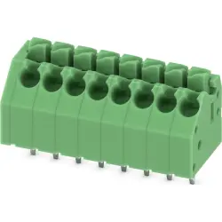 PCB terminal, 8 pole, pitch 3.5 mm, AWG 24-16, 8 A, push-in, green, 1985027