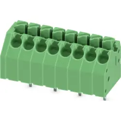 PCB terminal, 8 pole, pitch 3.5 mm, AWG 24-16, 8 A, push-in, green, 1985250