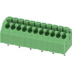PCB terminal, 11 pole, pitch 3.5 mm, AWG 24-16, 8 A, push-in, green, 1985289